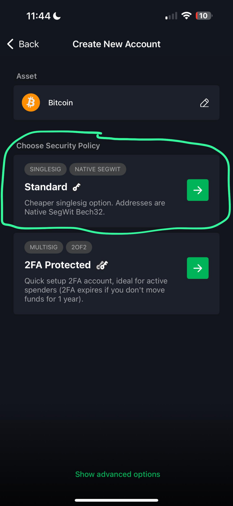 Green Choose Standard